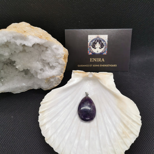 Pendentif Améthyste Naturelle Larme 3 cm – Intuition & Sérénité