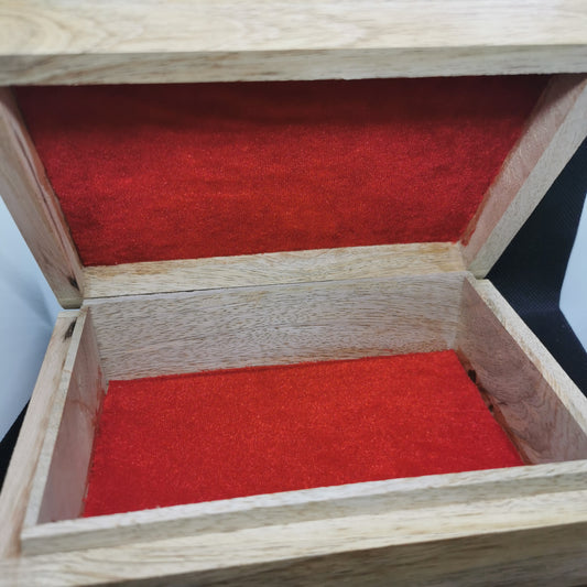 Coffret Fleur de Vie en bois de Manguier – Rangement Tarot, Oracles, Bijoux ou Pendule – 18x12x7 cm