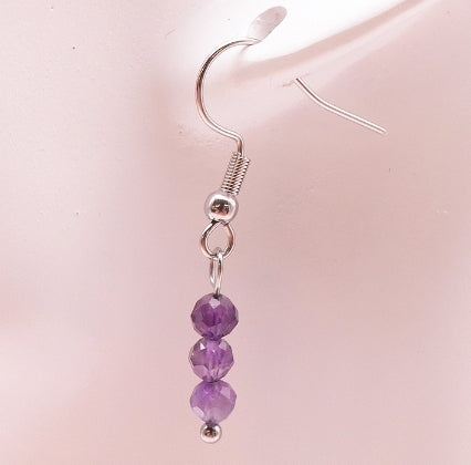 Boucles d’Oreilles en Améthyste 4mm