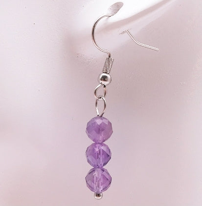 Boucles d’Oreilles en Améthyste 6mm