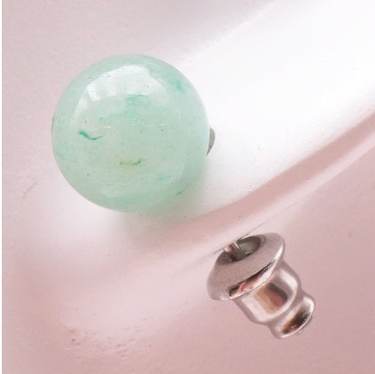 Boucles d’Oreilles en Aventurine Verte 8mm