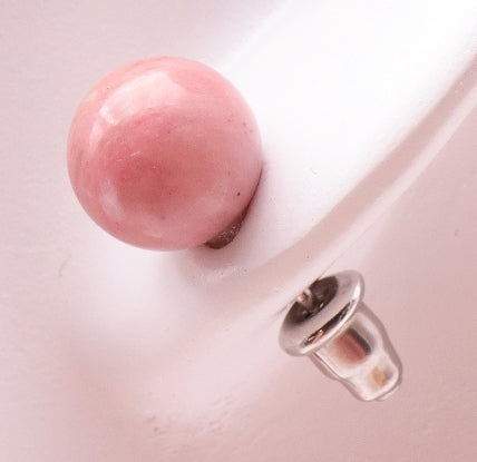 Boucles d’Oreilles en Rhodonite 8mm