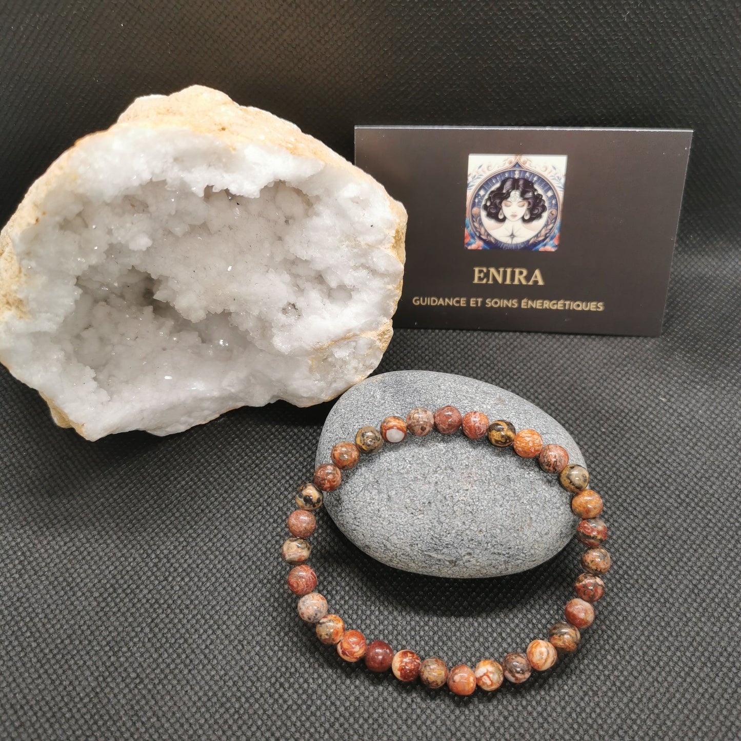 Bracelet Jaspe Léopard ’Courage Force et Souplesse Musculaire’