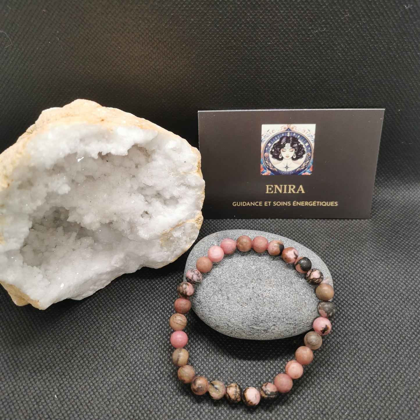 Bracelet Rhodonite ’Guérison Sérénité et Lâcher Prise’