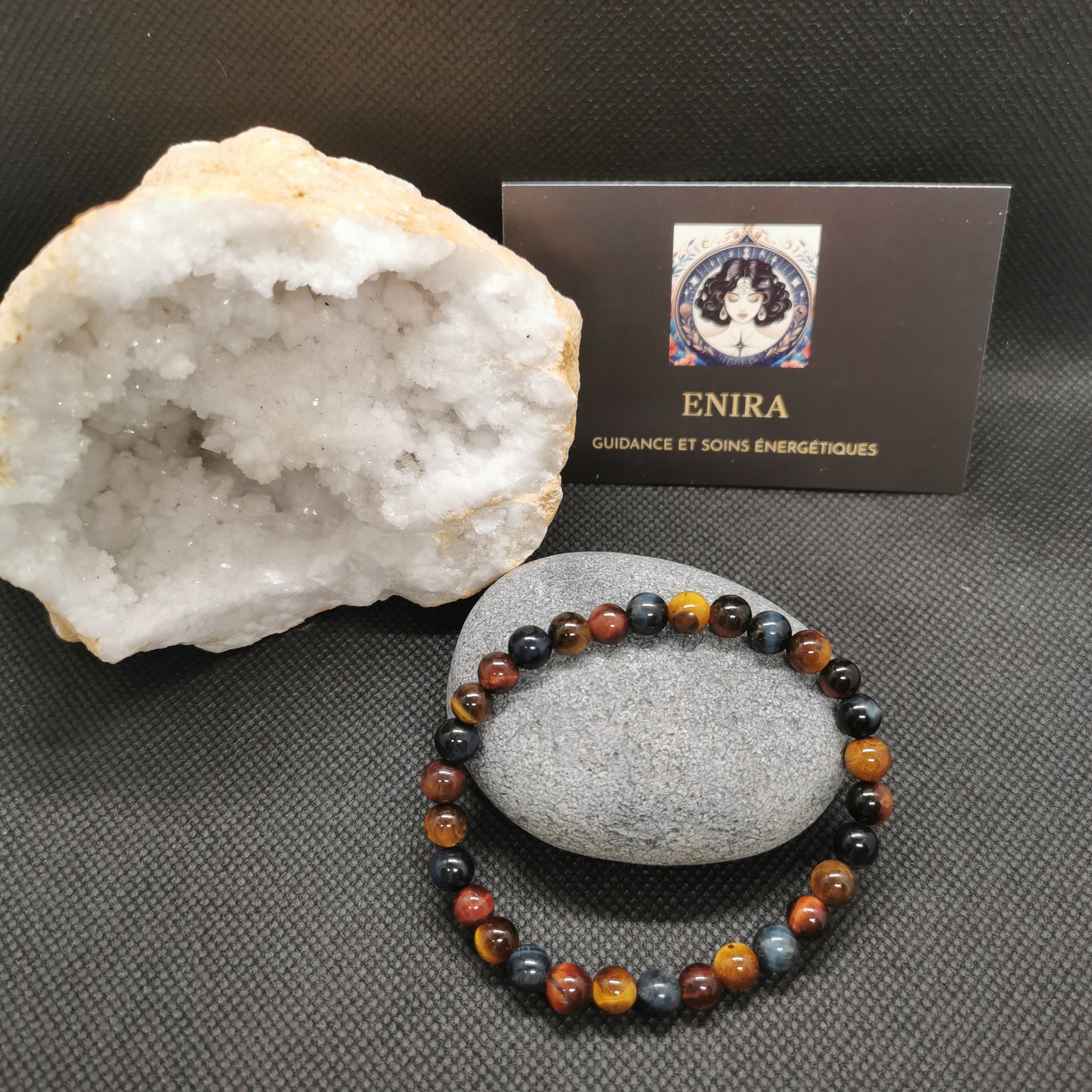 Bracelet Triple Protection ’ Œil de Tigre / Taureau / Faucon’