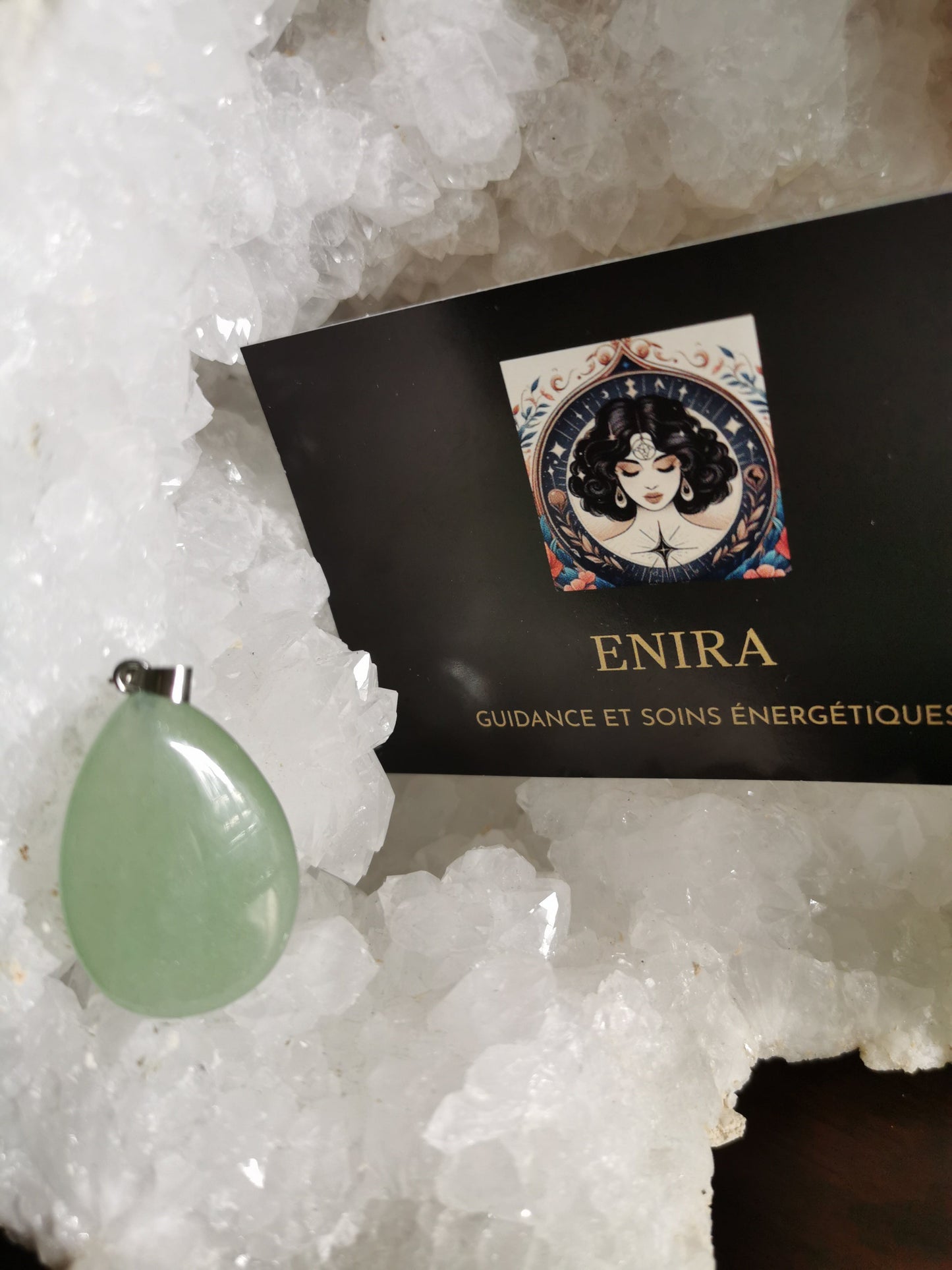 Pendentif larme Aventurine Verte 3cm