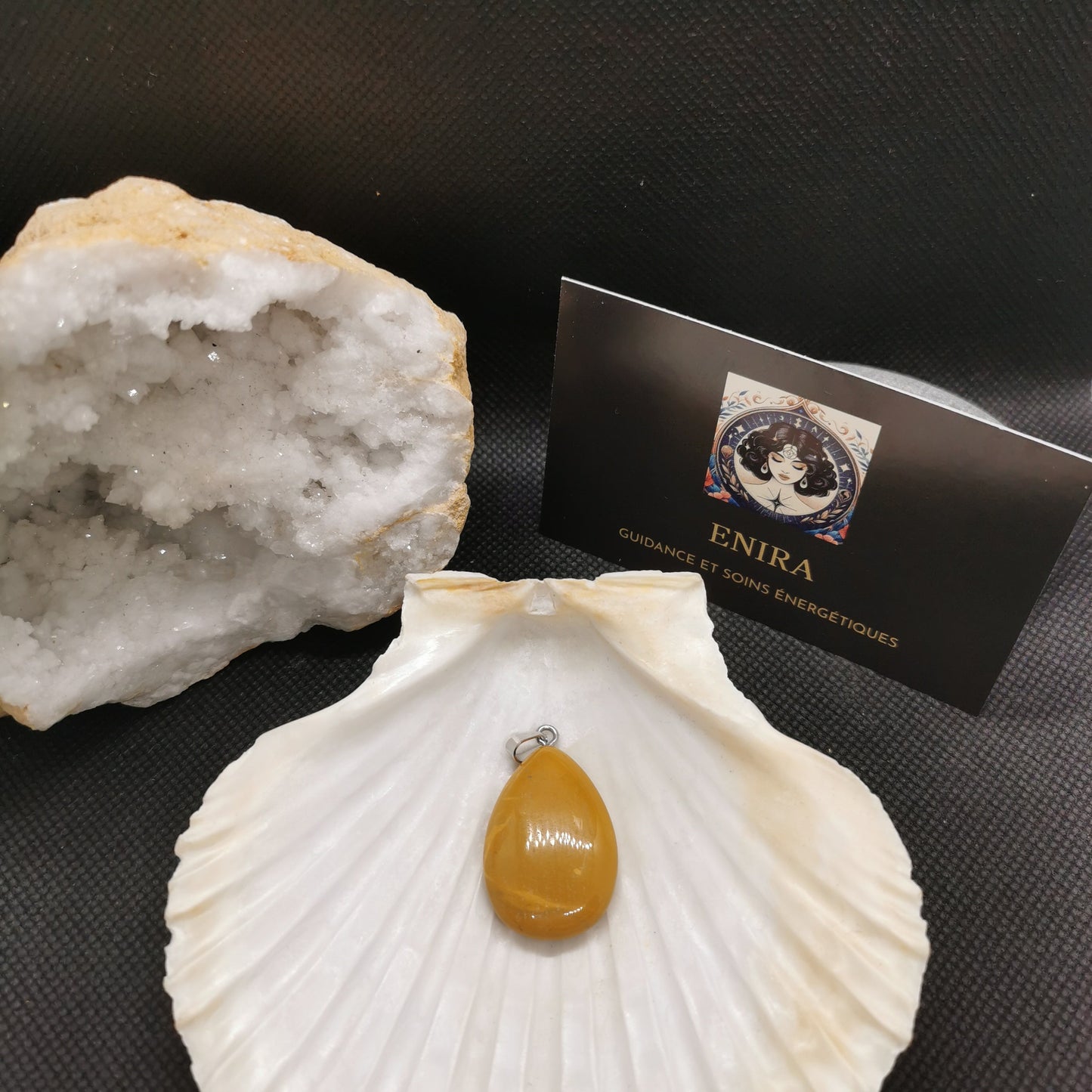 Pendentif larme Jaspe Mokaïte 3cm