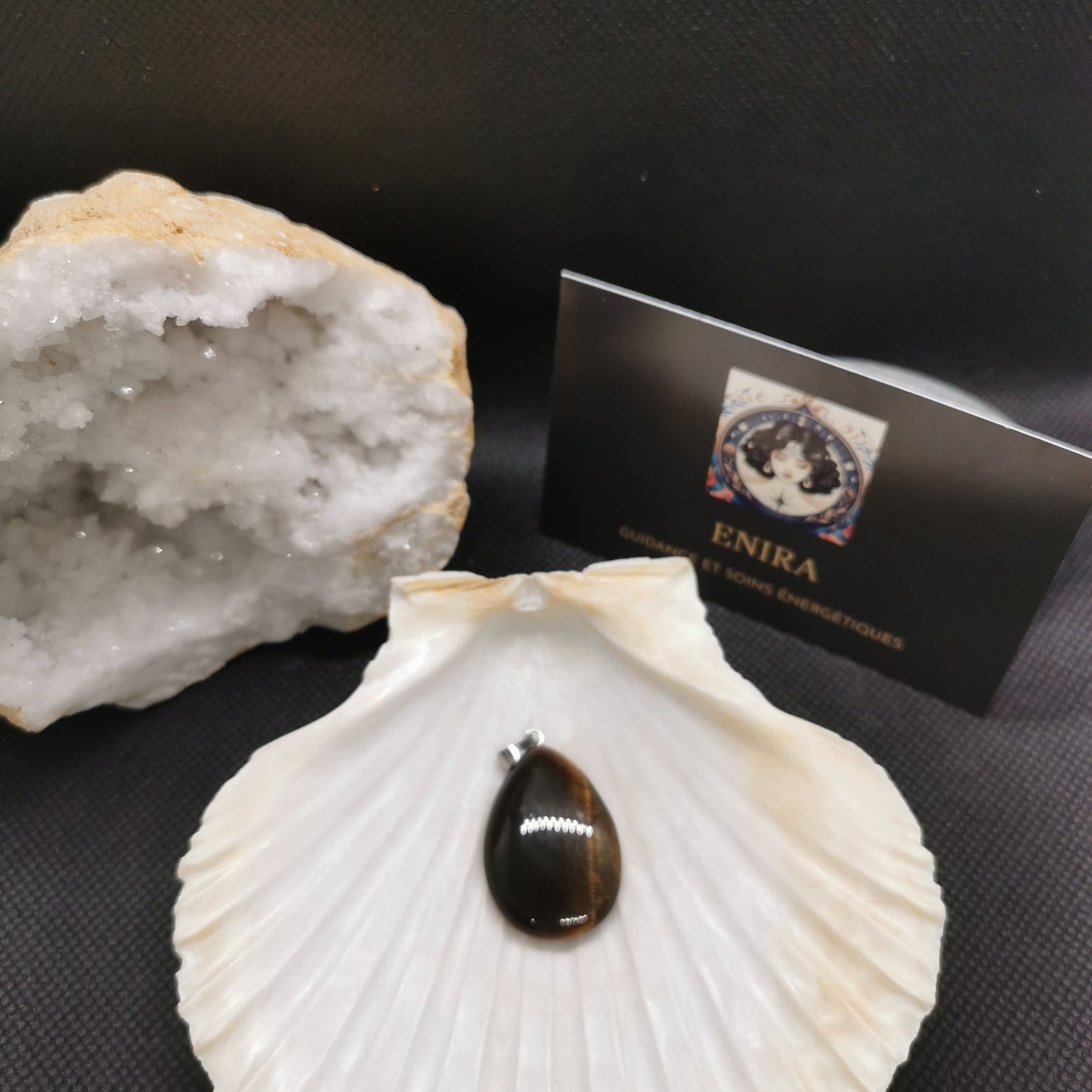 Pendentif larme Œil de Tigre 3cm