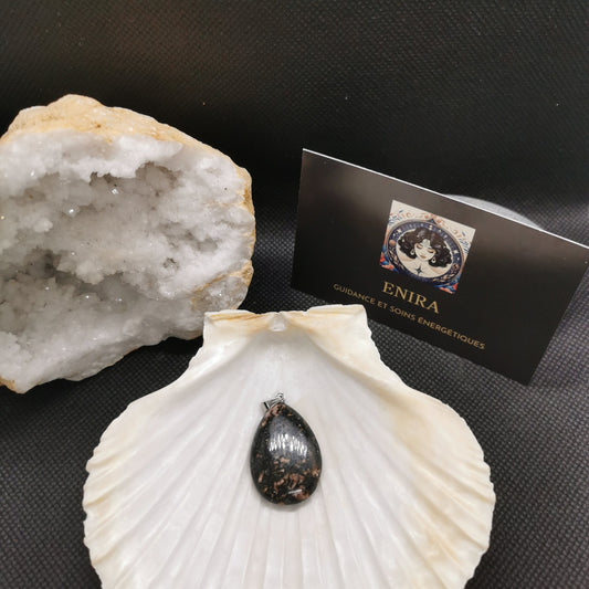 Pendentif larme Rhodonite 3cm