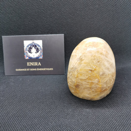 Pierre de Lune Beige Naturelle – 202 g – Intuition & Douceur Émotionnelle – Qualité A