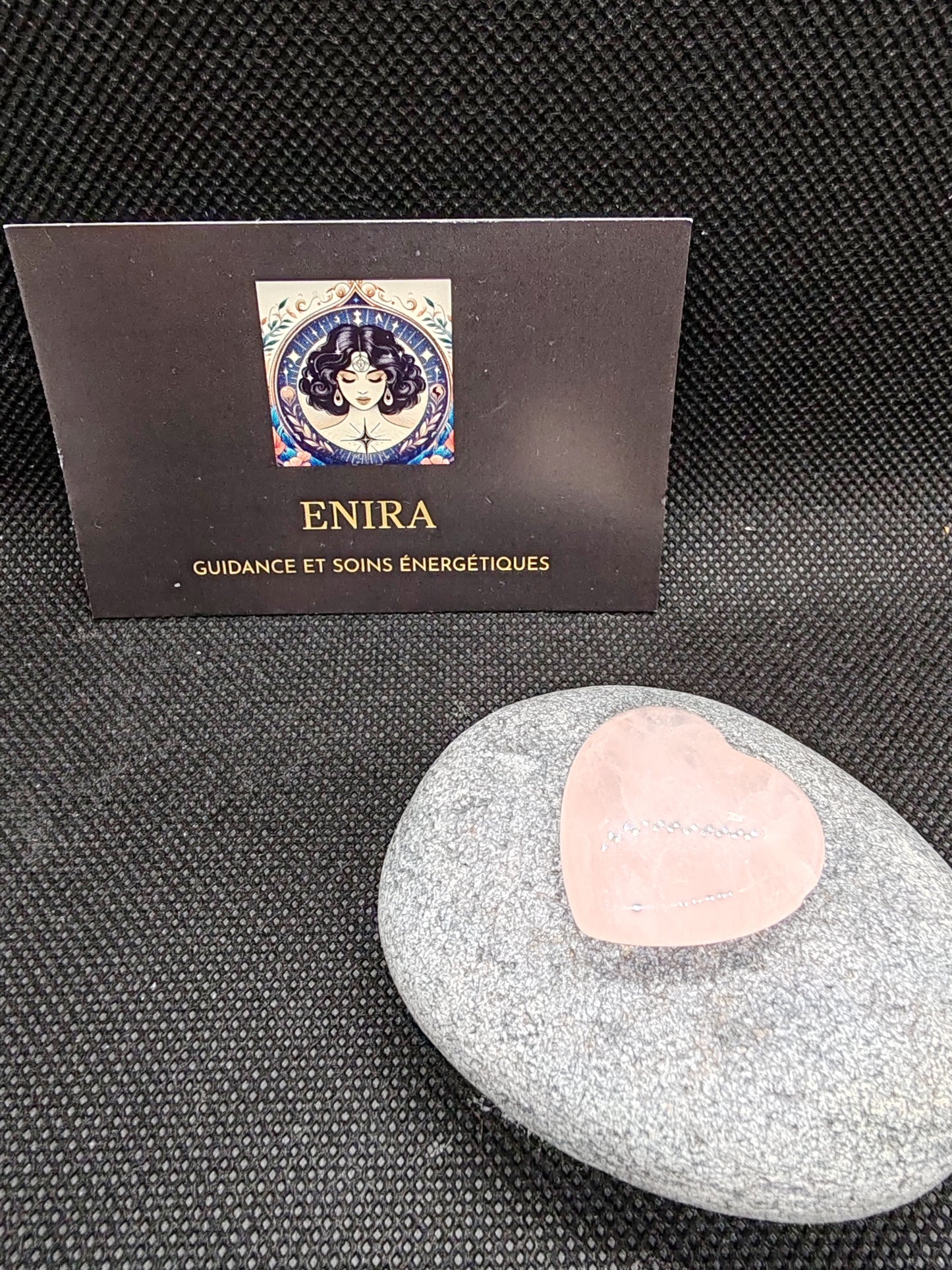 Pendentif Quartz rose cœur percé