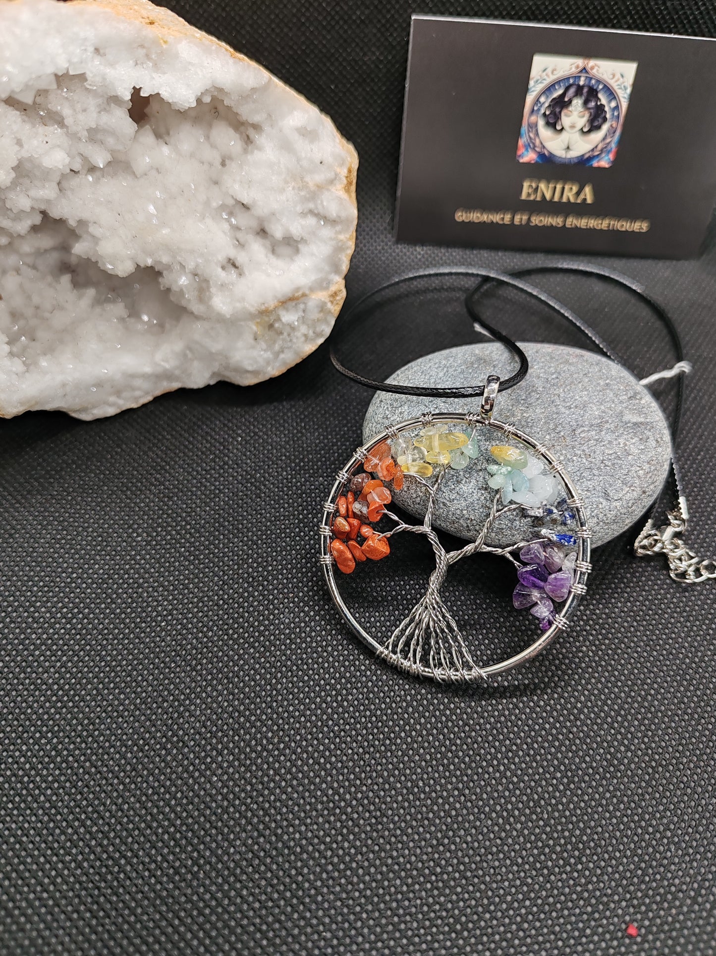 Pendentif Arbre de vie 7 Chakras 4cm