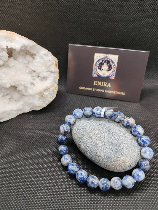 Bracelet Sodalite " Maux de tête, Stress et Protection"