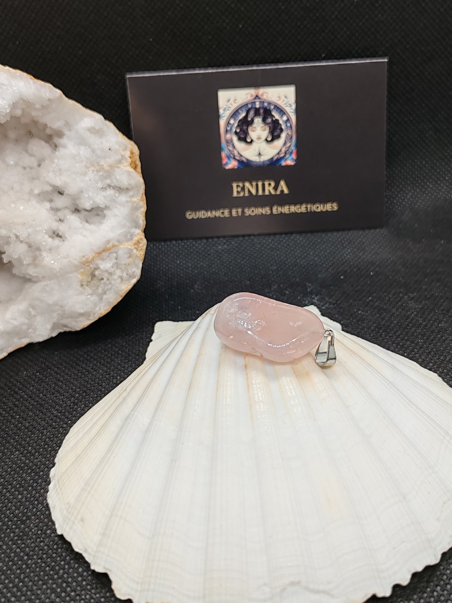 Pendentif Quartz Rose