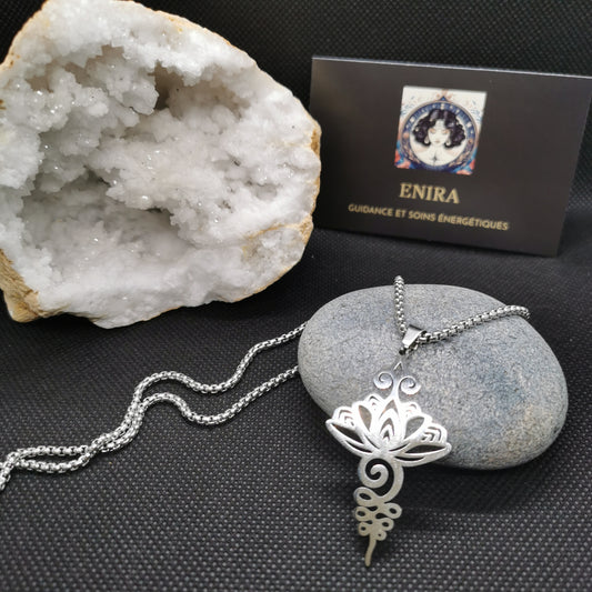Amulette Unalome & Lotus – Chemin Spirituel et Éveil Intérieur