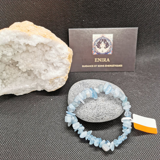 Bracelet Baroque Aigue-Marine Naturelle – Apaisement & Communication