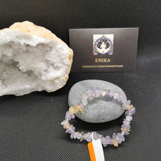 Bracelet Baroque Amétrine Naturelle RARE – Équilibre & Clarté Mentale