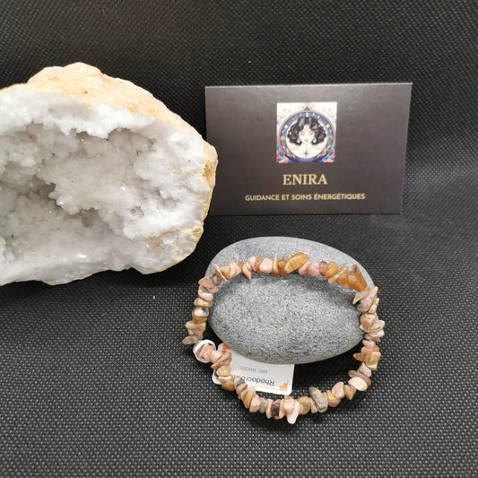 Bracelet Baroque Rhodochrosite Naturelle – Pierre d’Amour, de Guérison et de Cœur