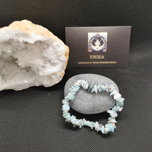 Bracelet Baroque Larimar Naturel RARE – Sérénité, Expression & Pierre de l’Atlantide