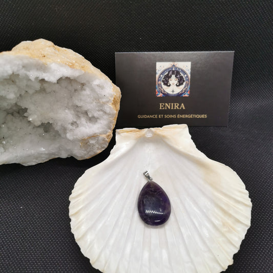 Pendentif Améthyste Naturelle Larme 3 cm – Intuition & Sérénité