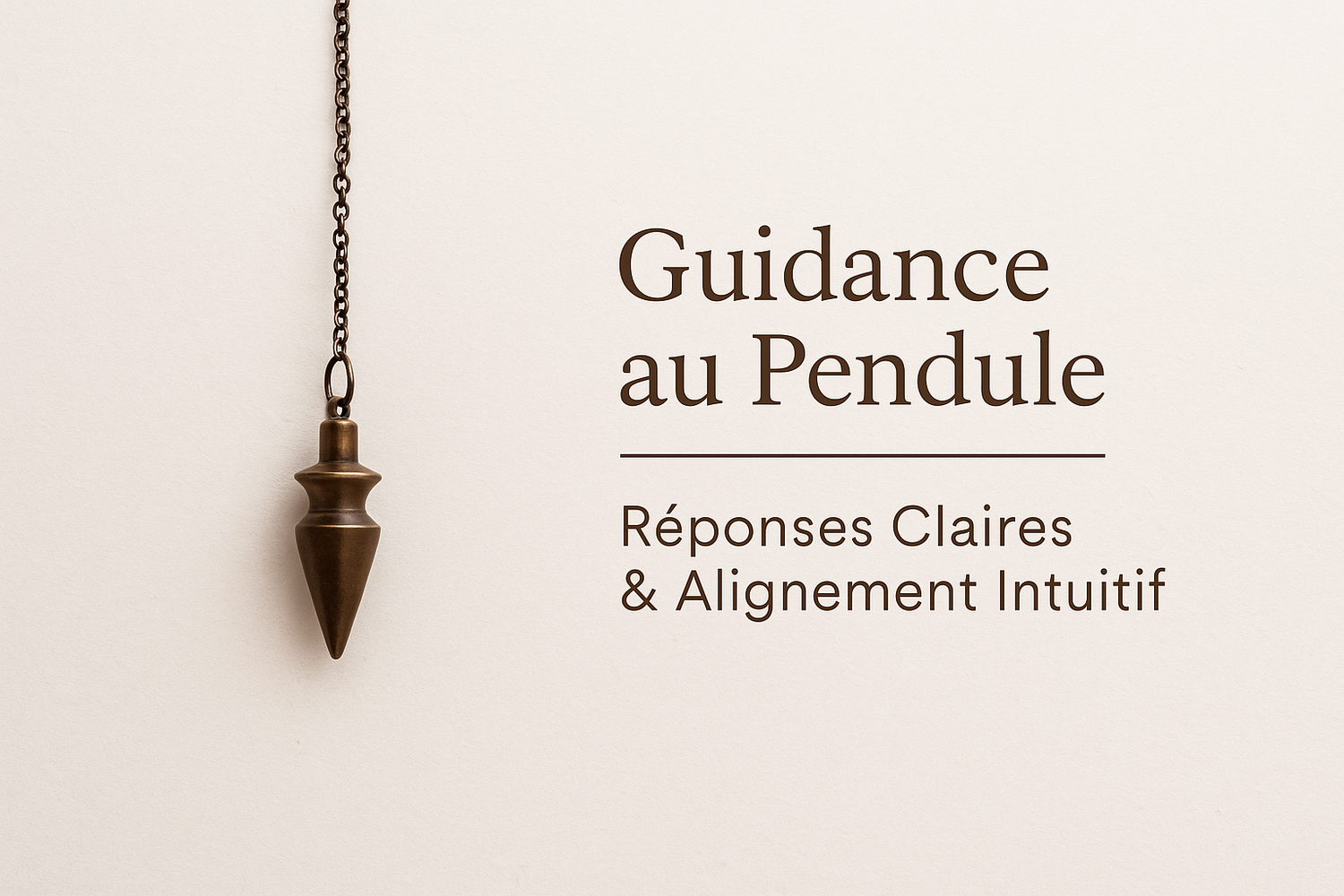 Guidance au Pendule – Réponses Claires & Alignement Intuitif 30 min à distance - Consultation en visio