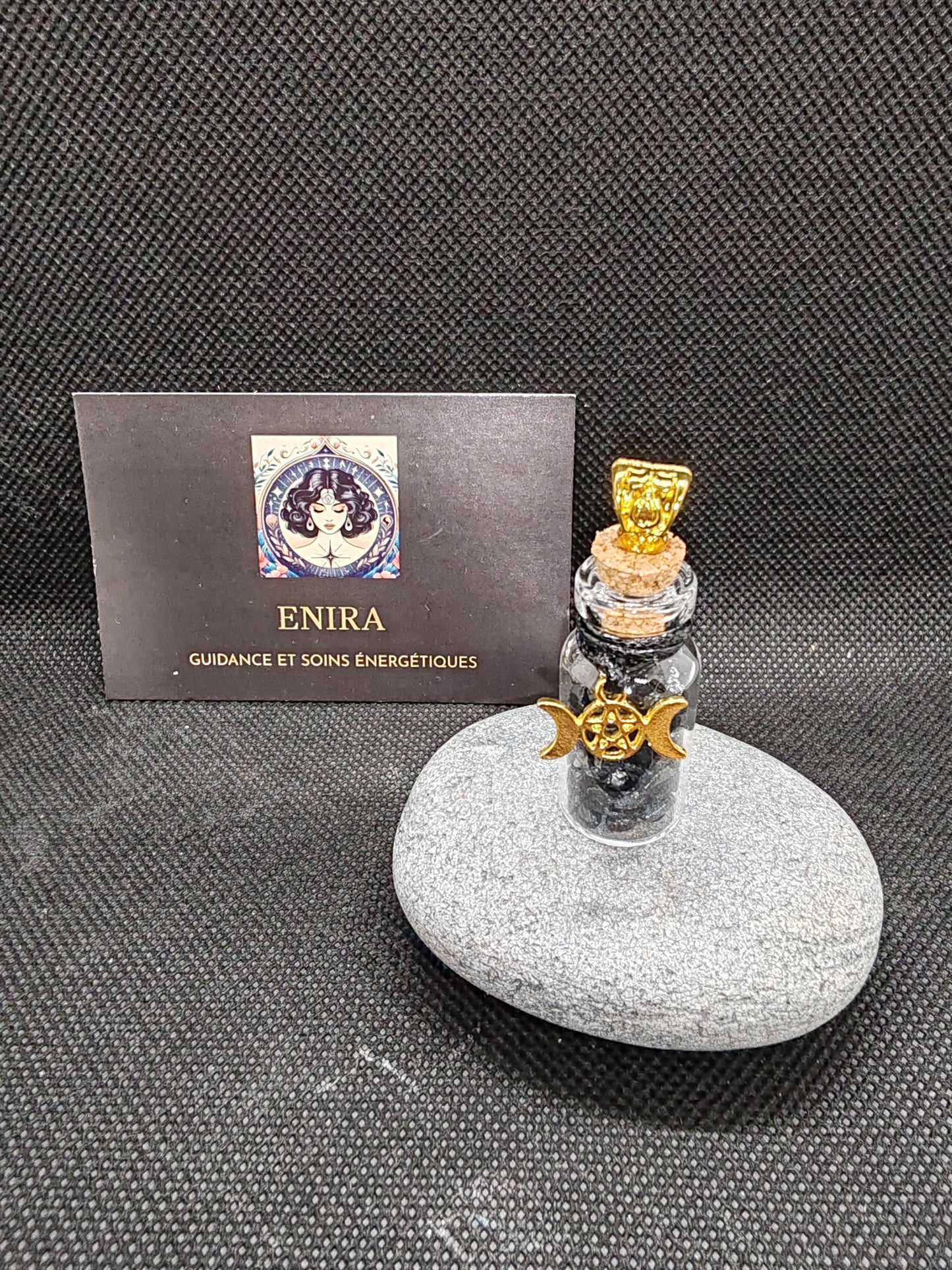 Fioles / Pendentifs en pierres naturelles et symboles